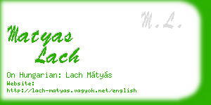 matyas lach business card